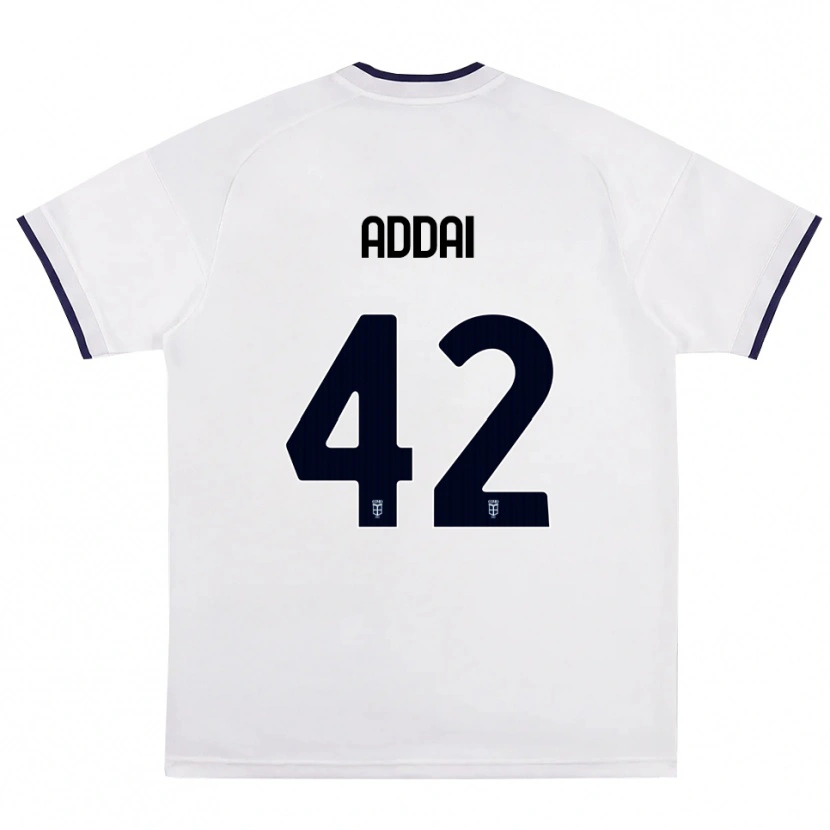 Danxen Criança Camisola Jayden Addai #42 Branco Vermelho Azul Real Alternativa 2026/27 Camisa
