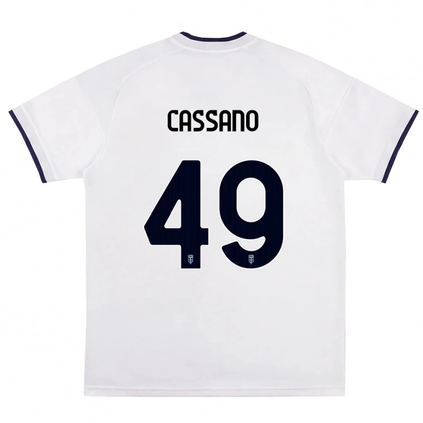 Danxen Criança Camisola Riccardo Cassano #49 Branco Vermelho Azul Real Alternativa 2026/27 Camisa