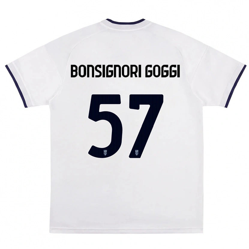 Danxen Criança Camisola Lorenzo Bonsignori #57 Branco Vermelho Azul Real Alternativa 2026/27 Camisa