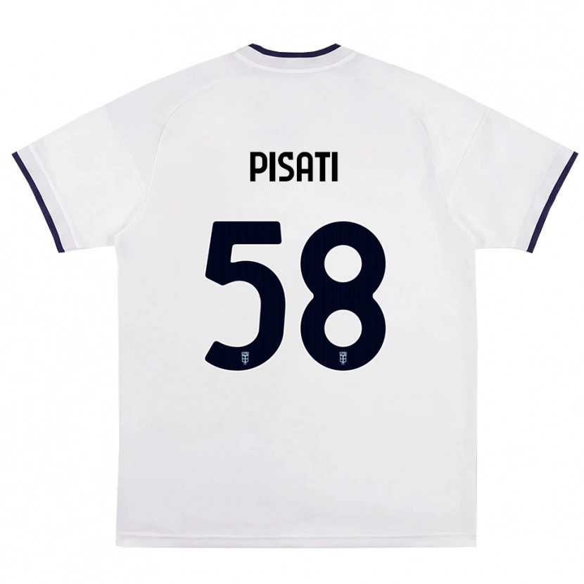 Danxen Criança Camisola Samuele Pisati #58 Branco Vermelho Azul Real Alternativa 2026/27 Camisa