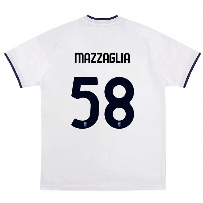 Danxen Criança Camisola Giuseppe Mazzaglia #58 Branco Vermelho Azul Real Alternativa 2026/27 Camisa