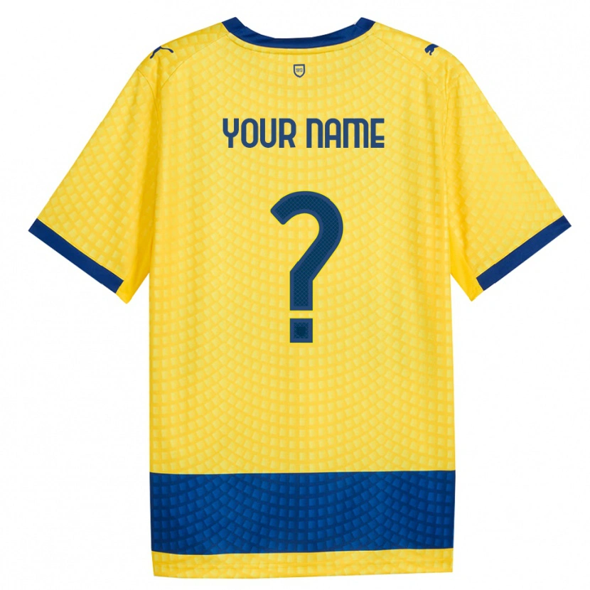 Danxen Criança Camisola Seu Nome #0 Amarelo Azul Preto Alternativa 2026/27 Camisa
