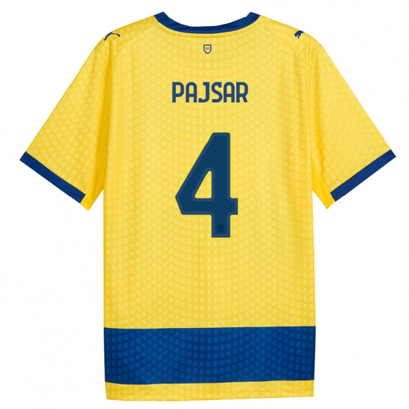 Danxen Criança Camisola Karlo Pajsar #4 Amarelo Azul Preto Alternativa 2026/27 Camisa
