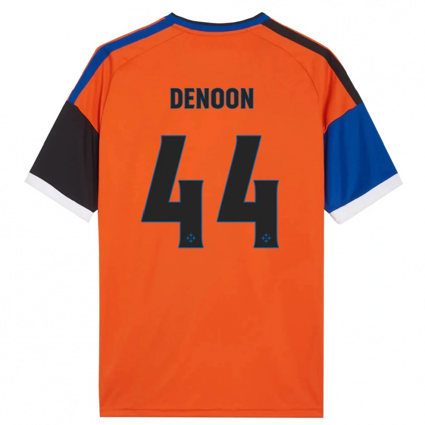 Danxen Criança Camisola Daniel Denoon #44 Laranja Azul Preto Branco Alternativa 2026/27 Camisa