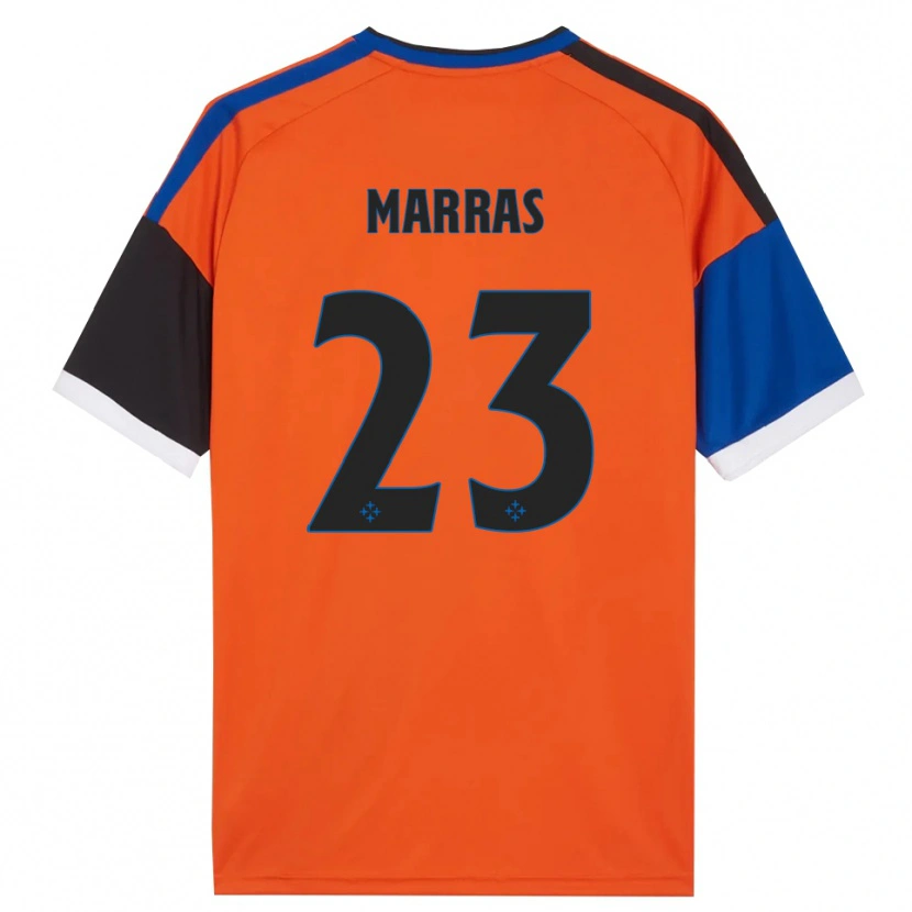 Danxen Criança Camisola Tommaso Marras #23 Laranja Azul Preto Branco Alternativa 2026/27 Camisa