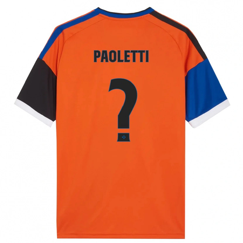 Danxen Criança Camisola Tommaso Paoletti #0 Laranja Azul Preto Branco Alternativa 2026/27 Camisa