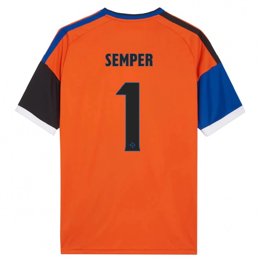 Danxen Criança Camisola Adrian Semper #1 Laranja Azul Preto Branco Alternativa 2026/27 Camisa