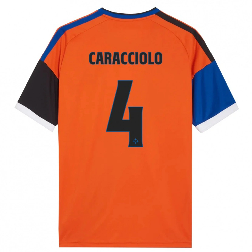 Danxen Criança Camisola Antonio Caracciolo #4 Laranja Azul Preto Branco Alternativa 2026/27 Camisa
