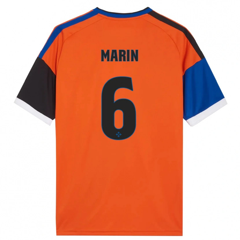 Danxen Criança Camisola Marius Marin #6 Laranja Azul Preto Branco Alternativa 2026/27 Camisa