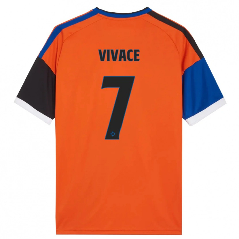 Danxen Criança Camisola Cristian Vivace #7 Laranja Azul Preto Branco Alternativa 2026/27 Camisa