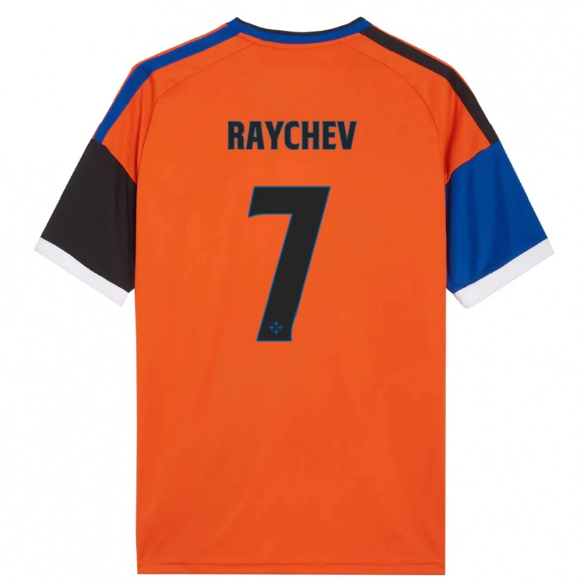 Danxen Criança Camisola Adrian Raychev #7 Laranja Azul Preto Branco Alternativa 2026/27 Camisa