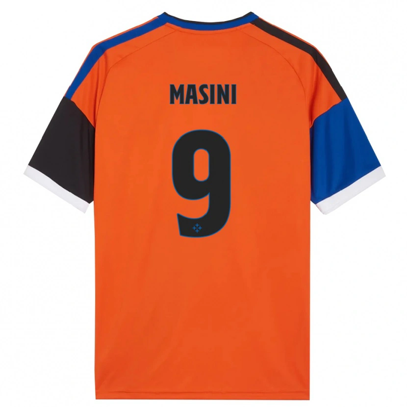 Danxen Criança Camisola Tommaso Masini #9 Laranja Azul Preto Branco Alternativa 2026/27 Camisa