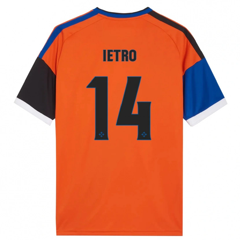 Danxen Criança Camisola Alessandro Ietro #14 Laranja Azul Preto Branco Alternativa 2026/27 Camisa