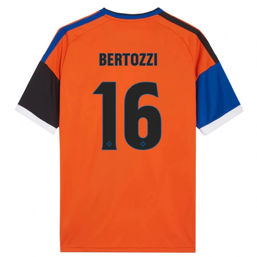 Danxen Criança Camisola Andrea Bertozzi #16 Laranja Azul Preto Branco Alternativa 2026/27 Camisa