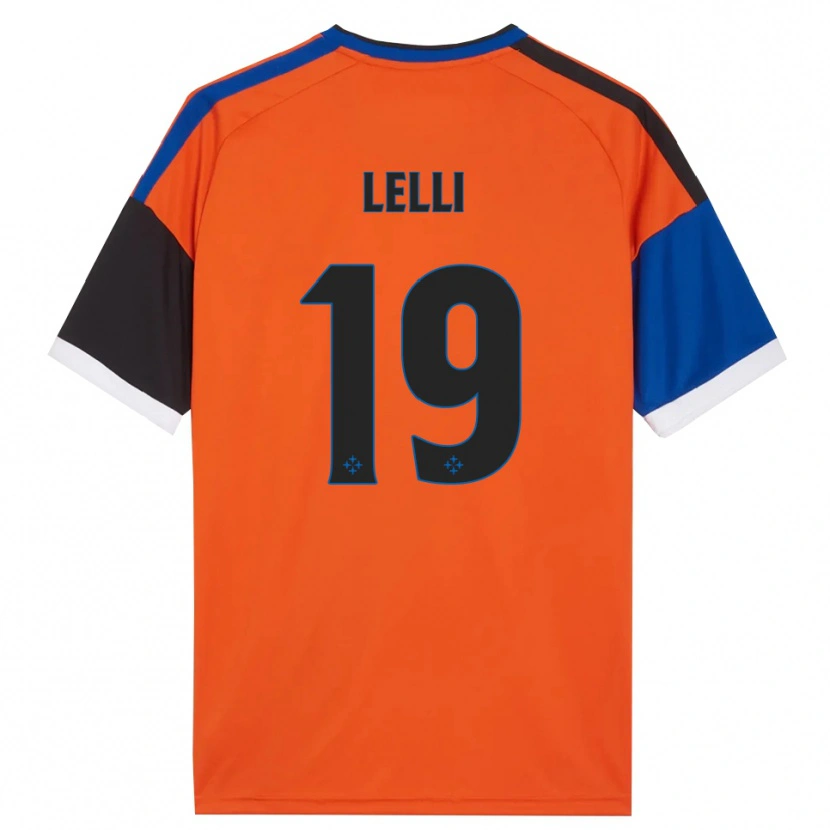 Danxen Criança Camisola Roberto Lelli #19 Laranja Azul Preto Branco Alternativa 2026/27 Camisa