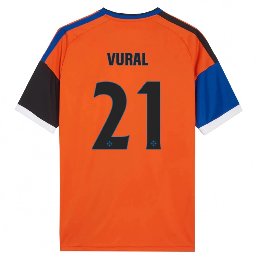 Danxen Criança Camisola İsak Vural #21 Laranja Azul Preto Branco Alternativa 2026/27 Camisa