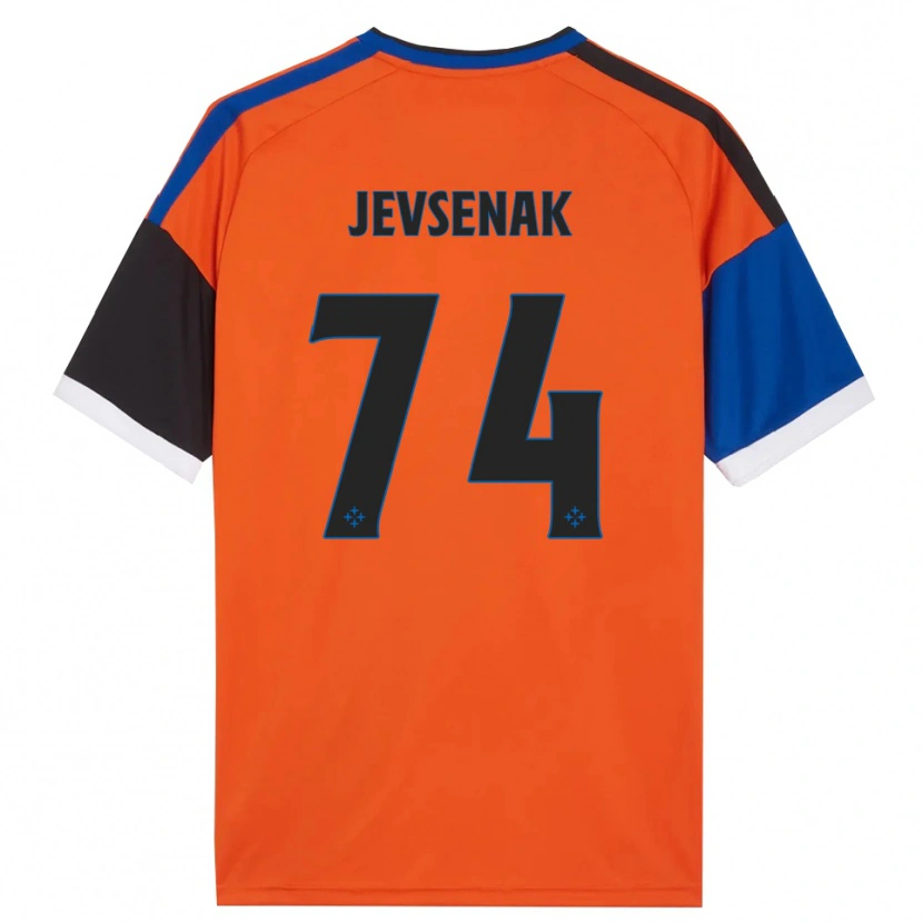 Danxen Criança Camisola Zan Jevsenak #74 Laranja Azul Preto Branco Alternativa 2026/27 Camisa
