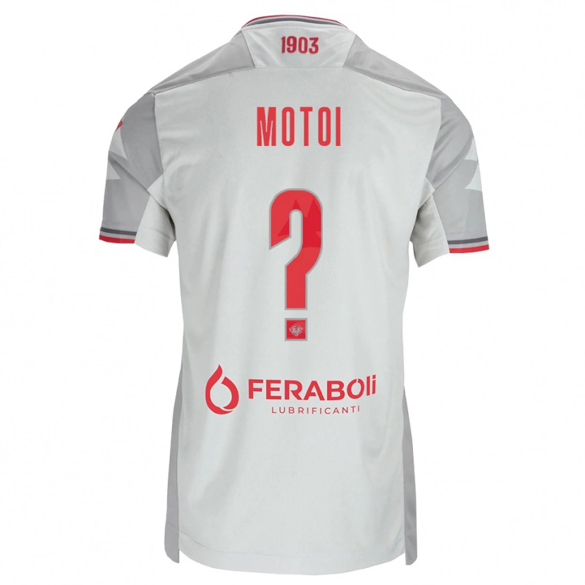 Danxen Criança Camisola Rany Motoi #0 Cinza Branco Vermelho Alternativa 2026/27 Camisa