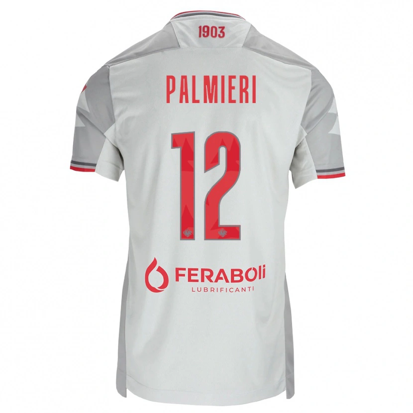 Danxen Criança Camisola Cristian Palmieri #12 Cinza Branco Vermelho Alternativa 2026/27 Camisa
