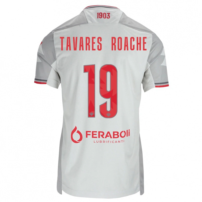 Danxen Criança Camisola Carter Tavares Roache #19 Cinza Branco Vermelho Alternativa 2026/27 Camisa
