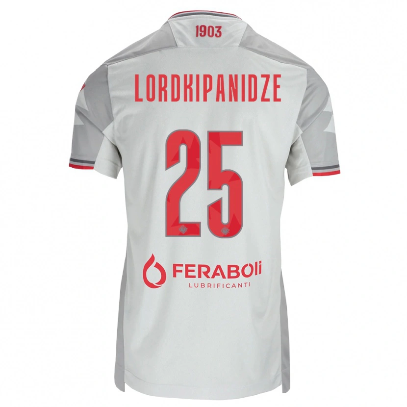 Danxen Criança Camisola Dachi Lordkipanidze #25 Cinza Branco Vermelho Alternativa 2026/27 Camisa