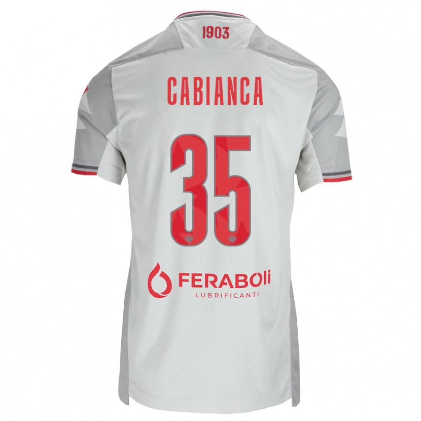 Danxen Criança Camisola Eddy Cabianca #35 Cinza Branco Vermelho Alternativa 2026/27 Camisa