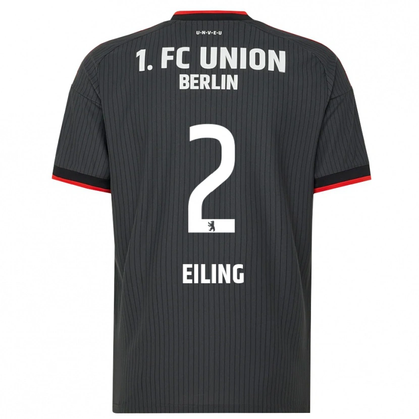 Danxen Criança Camisola Phillip Eiling #2 Preto Branco Vermelho Alternativa 2026/27 Camisa