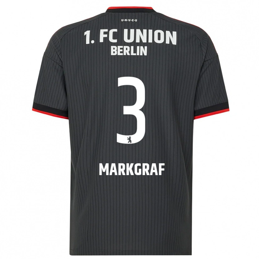 Danxen Criança Camisola Andrik Markgraf #3 Preto Branco Vermelho Alternativa 2026/27 Camisa