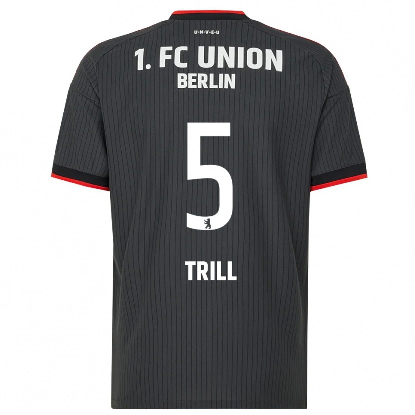 Danxen Criança Camisola Santiago Trill #5 Preto Branco Vermelho Alternativa 2026/27 Camisa