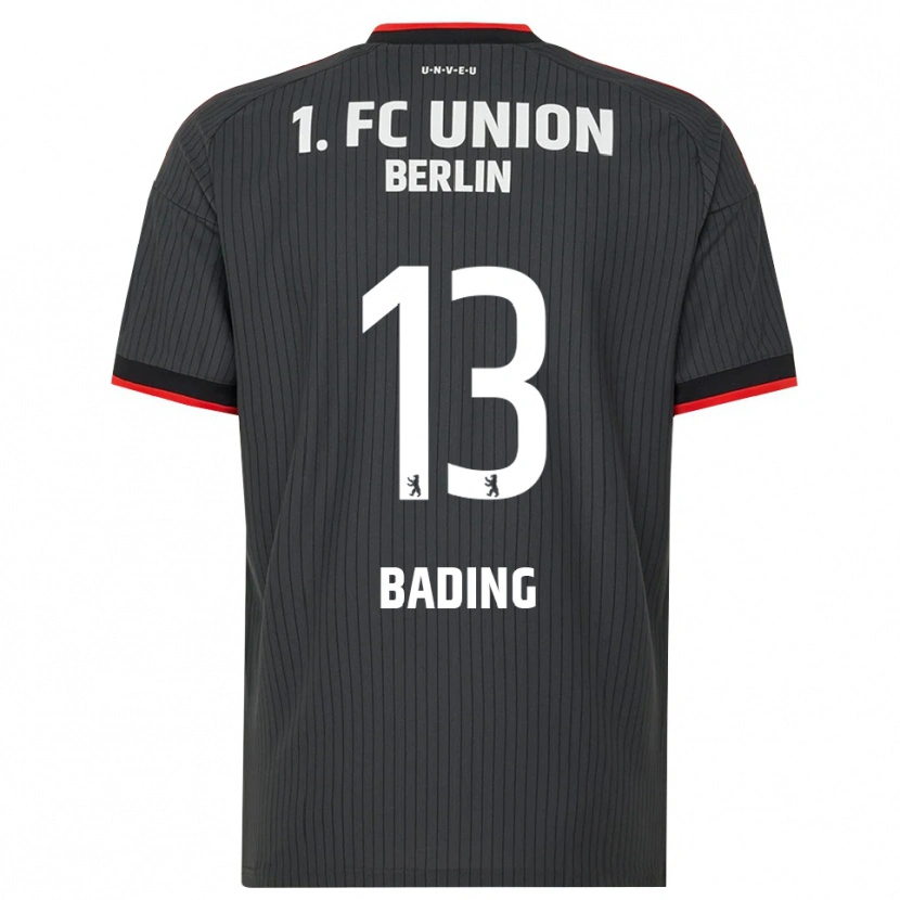 Danxen Criança Camisola Johannes Bading #13 Preto Branco Vermelho Alternativa 2026/27 Camisa
