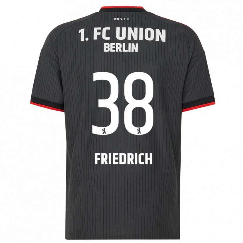Danxen Criança Camisola Julien Friedrich #38 Preto Branco Vermelho Alternativa 2026/27 Camisa