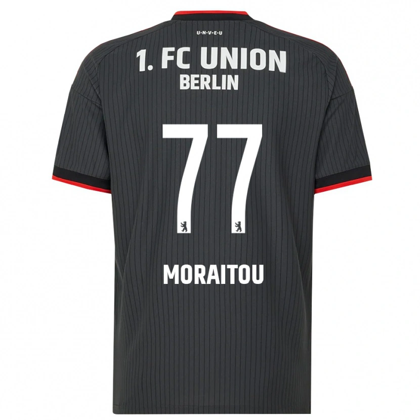 Danxen Criança Camisola Athanasia Moraitou #77 Preto Branco Vermelho Alternativa 2026/27 Camisa