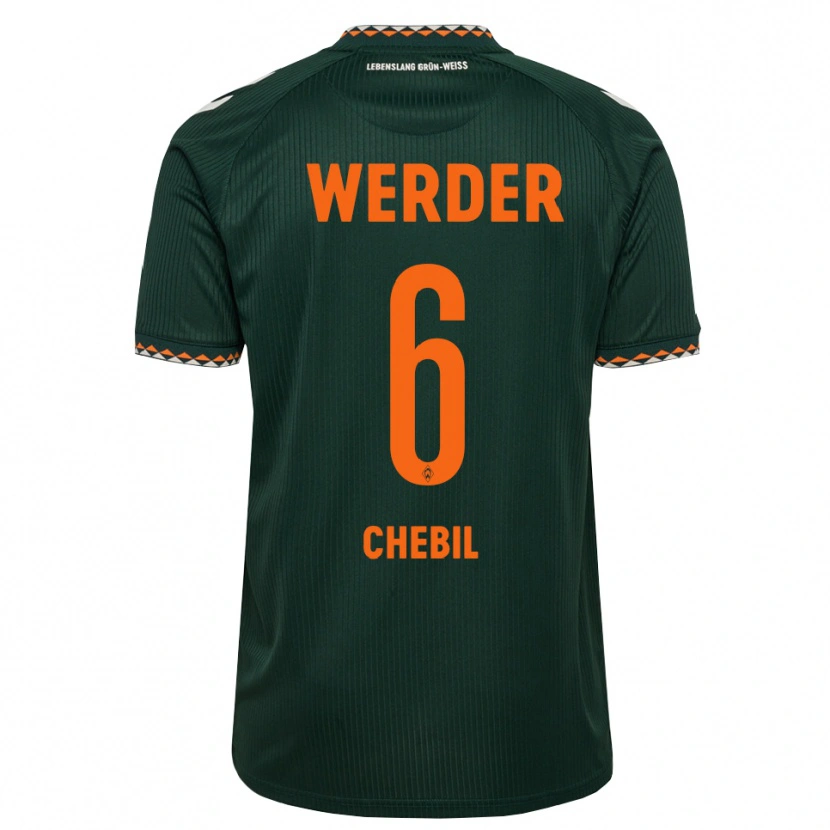 Danxen Criança Camisola Yasin Chebil #6 Verde Escuro Laranja Branco Alternativa 2026/27 Camisa