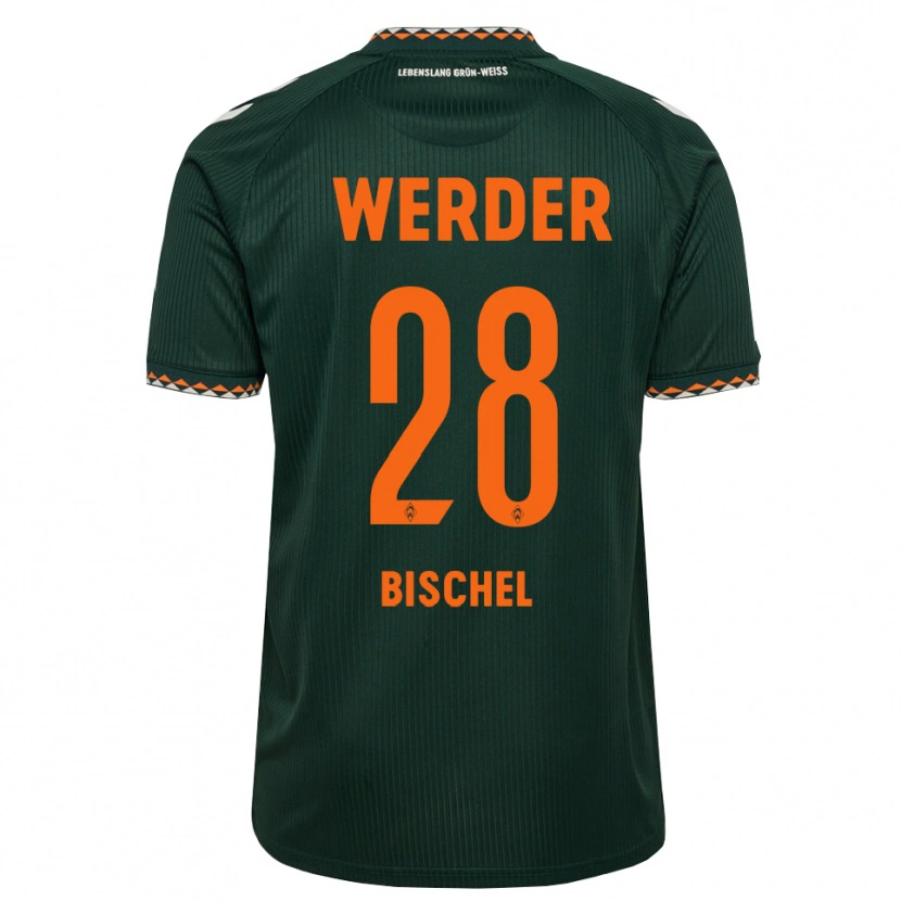 Danxen Criança Camisola Devin Bischel #28 Verde Escuro Laranja Branco Alternativa 2026/27 Camisa