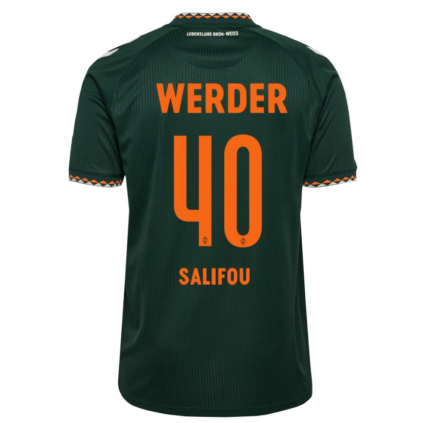 Danxen Criança Camisola Dikeni Salifou #40 Verde Escuro Laranja Branco Alternativa 2026/27 Camisa