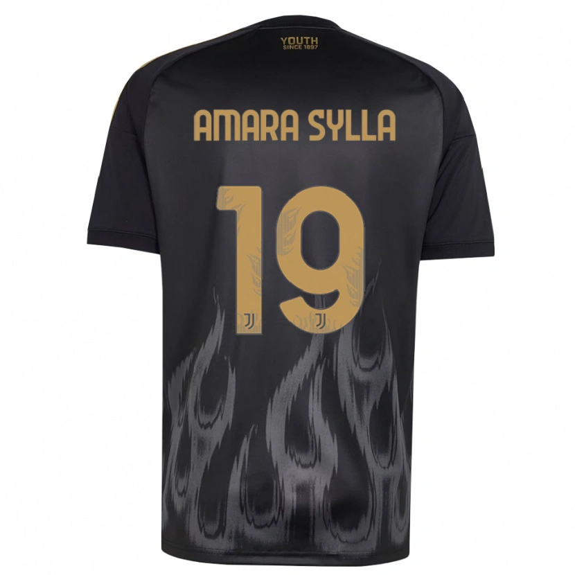 Danxen Criança Camisola Idris Amara Sylla #19 Preto Marrom Terceiro 2026/27 Camisa