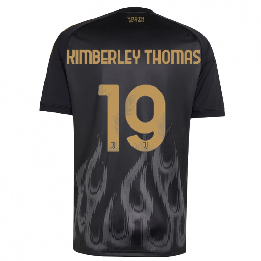 Danxen Criança Camisola Lindsey Kimberley Thomas #19 Preto Marrom Terceiro 2026/27 Camisa