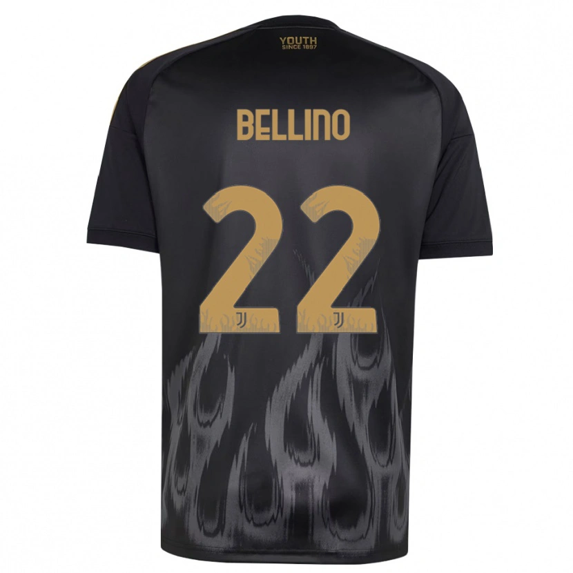Danxen Criança Camisola Filippo Bellino #22 Preto Marrom Terceiro 2026/27 Camisa