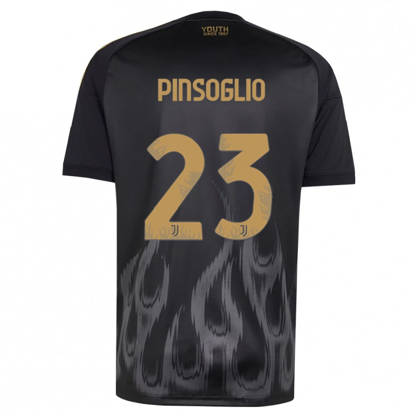 Danxen Criança Camisola Carlo Pinsoglio #23 Preto Marrom Terceiro 2026/27 Camisa