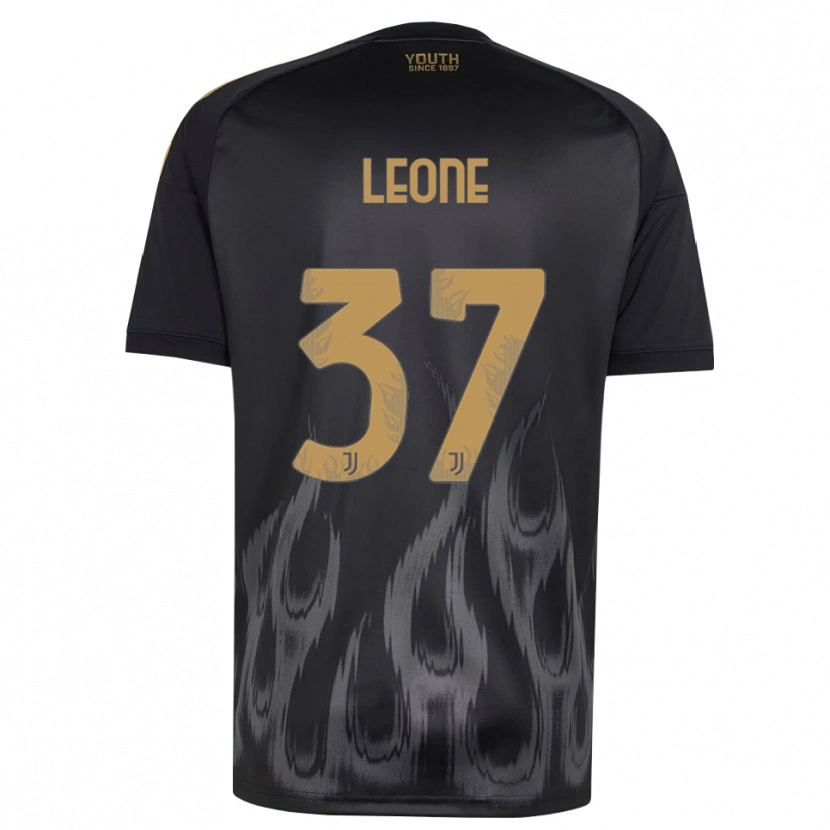 Danxen Criança Camisola Francesco Leone #37 Preto Marrom Terceiro 2026/27 Camisa