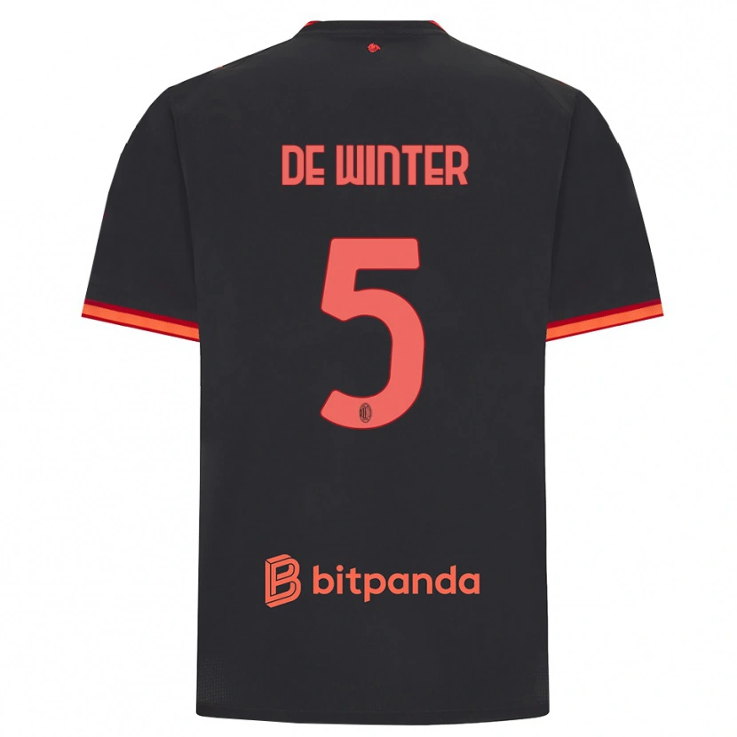Danxen Criança Camisola Koni De Winter #5 Preto Vermelho Terceiro 2026/27 Camisa