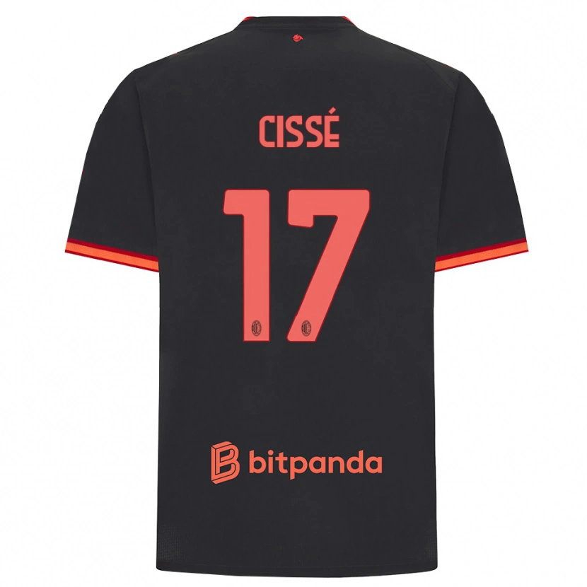 Danxen Criança Camisola Maiga-Hamadoun Cissé #17 Preto Vermelho Terceiro 2026/27 Camisa