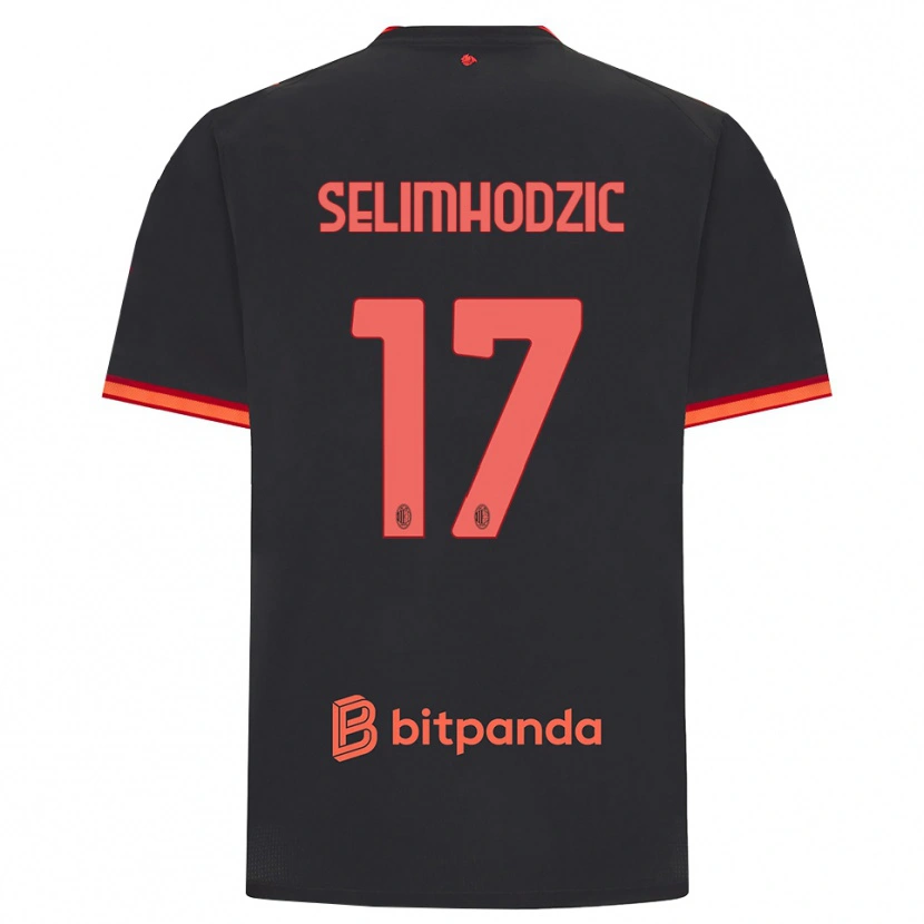 Danxen Criança Camisola Noa Selimhodzic #17 Preto Vermelho Terceiro 2026/27 Camisa