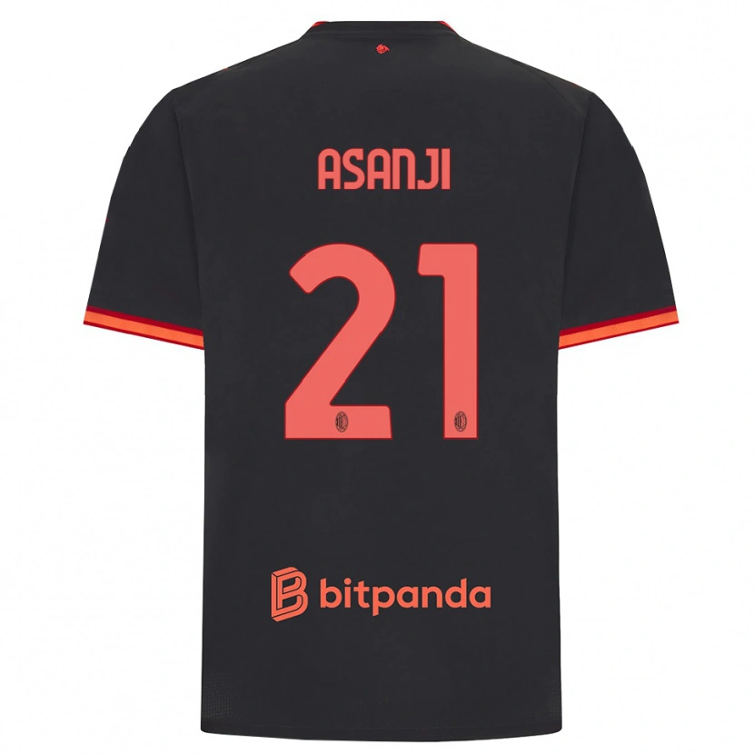 Danxen Criança Camisola Levis Asanji #21 Preto Vermelho Terceiro 2026/27 Camisa