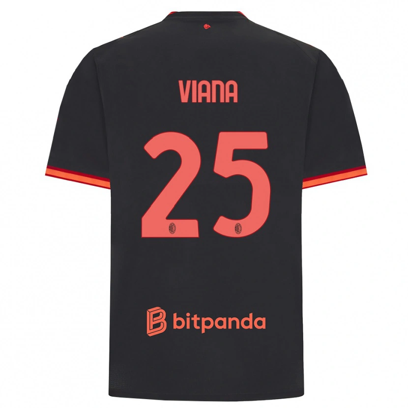 Danxen Criança Camisola Viana Seedorf #25 Preto Vermelho Terceiro 2026/27 Camisa