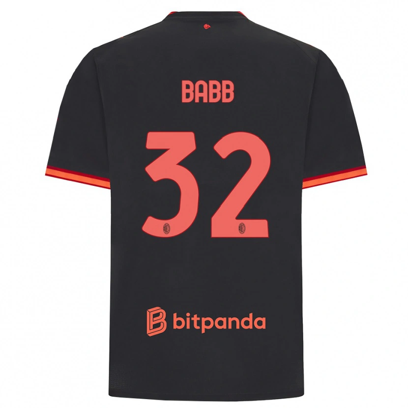 Danxen Criança Camisola Selena Delia Babb #32 Preto Vermelho Terceiro 2026/27 Camisa