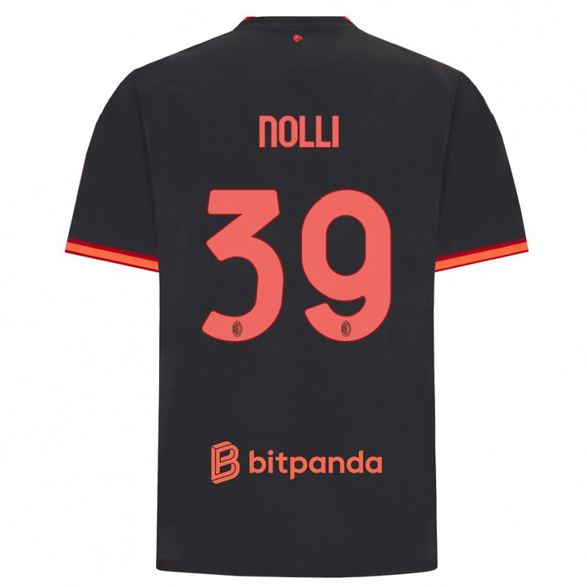 Danxen Criança Camisola Luca Nolli #39 Preto Vermelho Terceiro 2026/27 Camisa