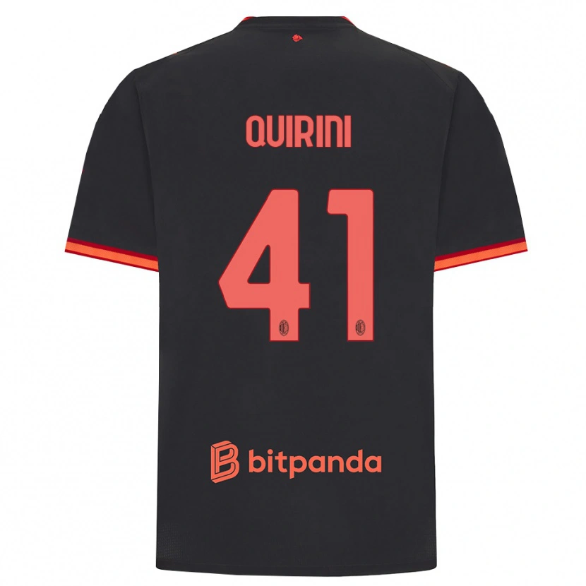Danxen Criança Camisola Ettore Quirini #41 Preto Vermelho Terceiro 2026/27 Camisa