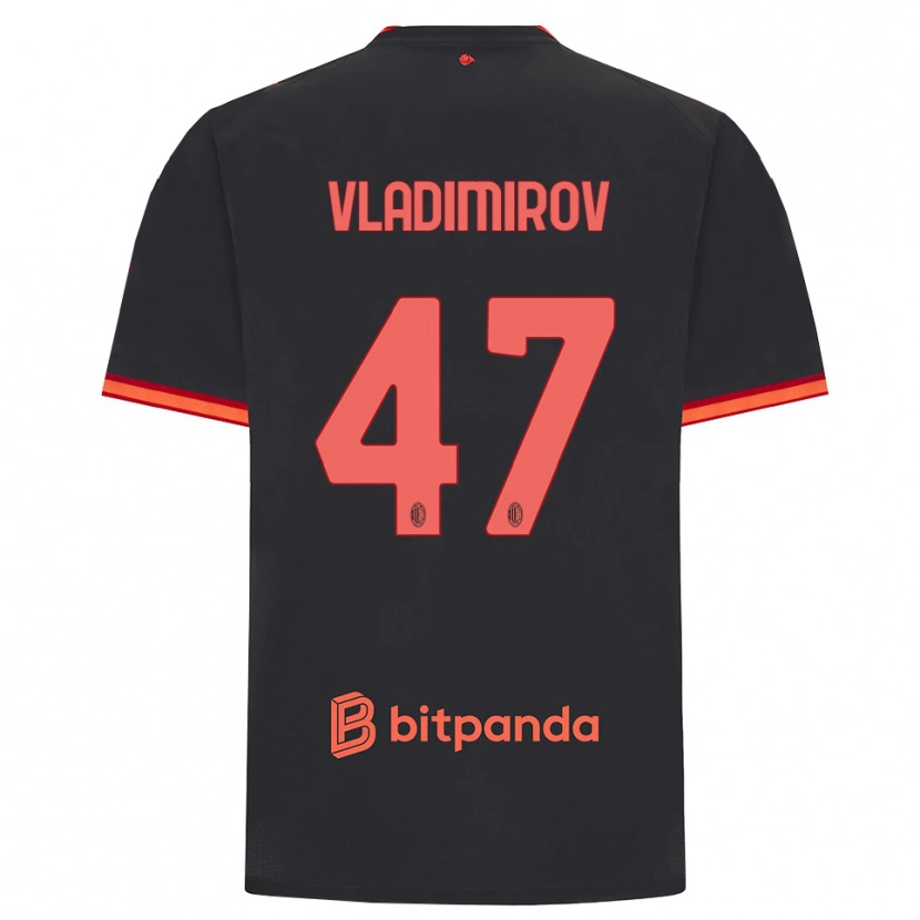 Danxen Criança Camisola Valeri Vladimirov #47 Preto Vermelho Terceiro 2026/27 Camisa