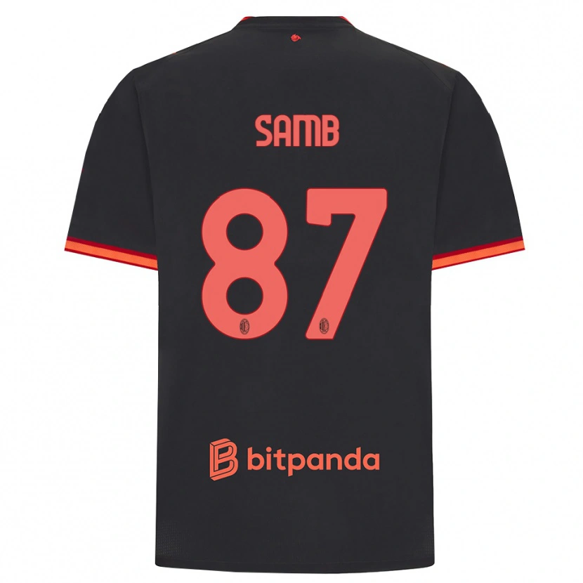 Danxen Criança Camisola Ablaye Samb #87 Preto Vermelho Terceiro 2026/27 Camisa